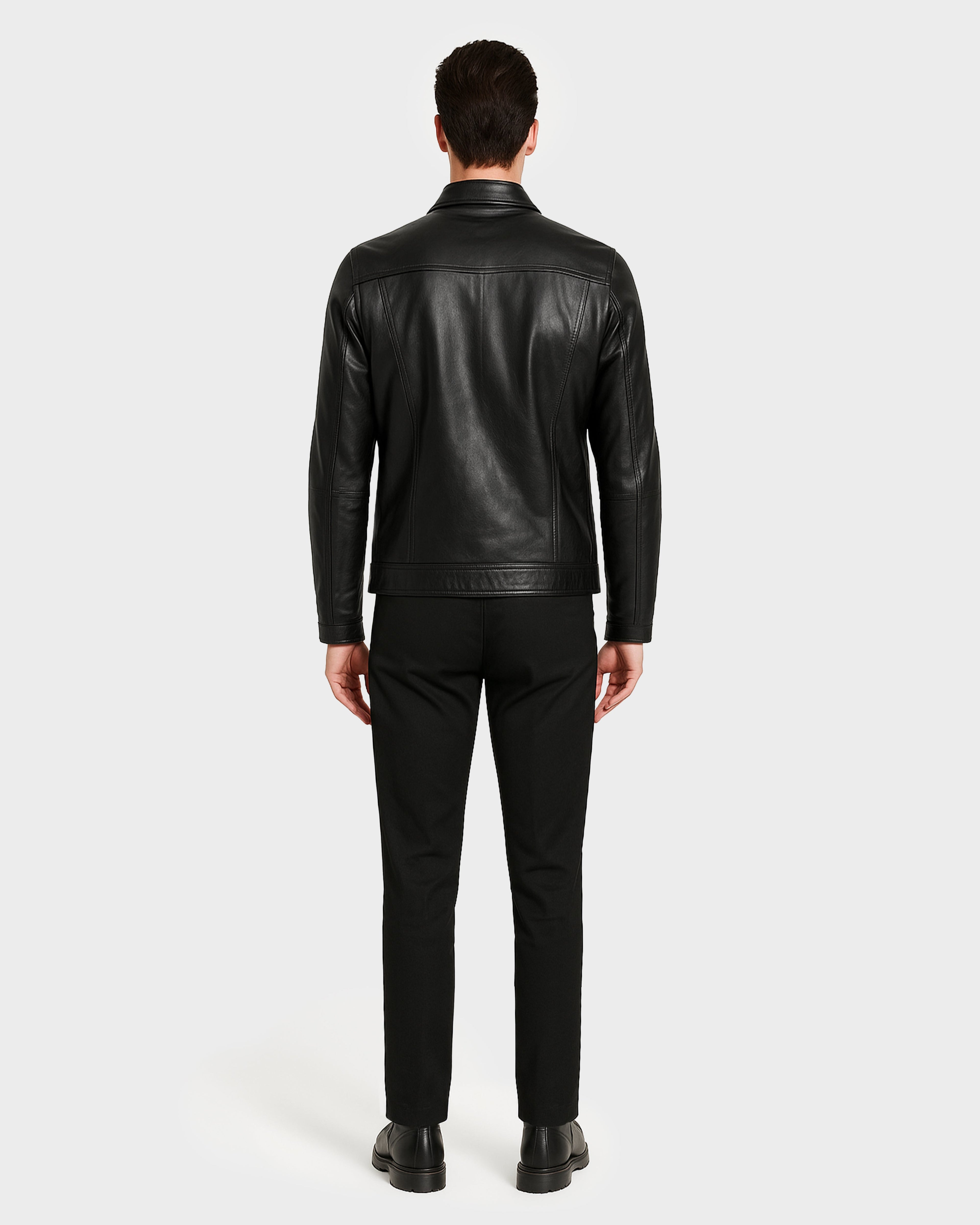 ADEN MEN'S LEATHER BIKER JACKET