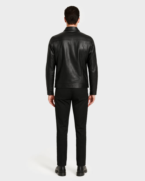 ADEN MEN'S LEATHER BIKER JACKET