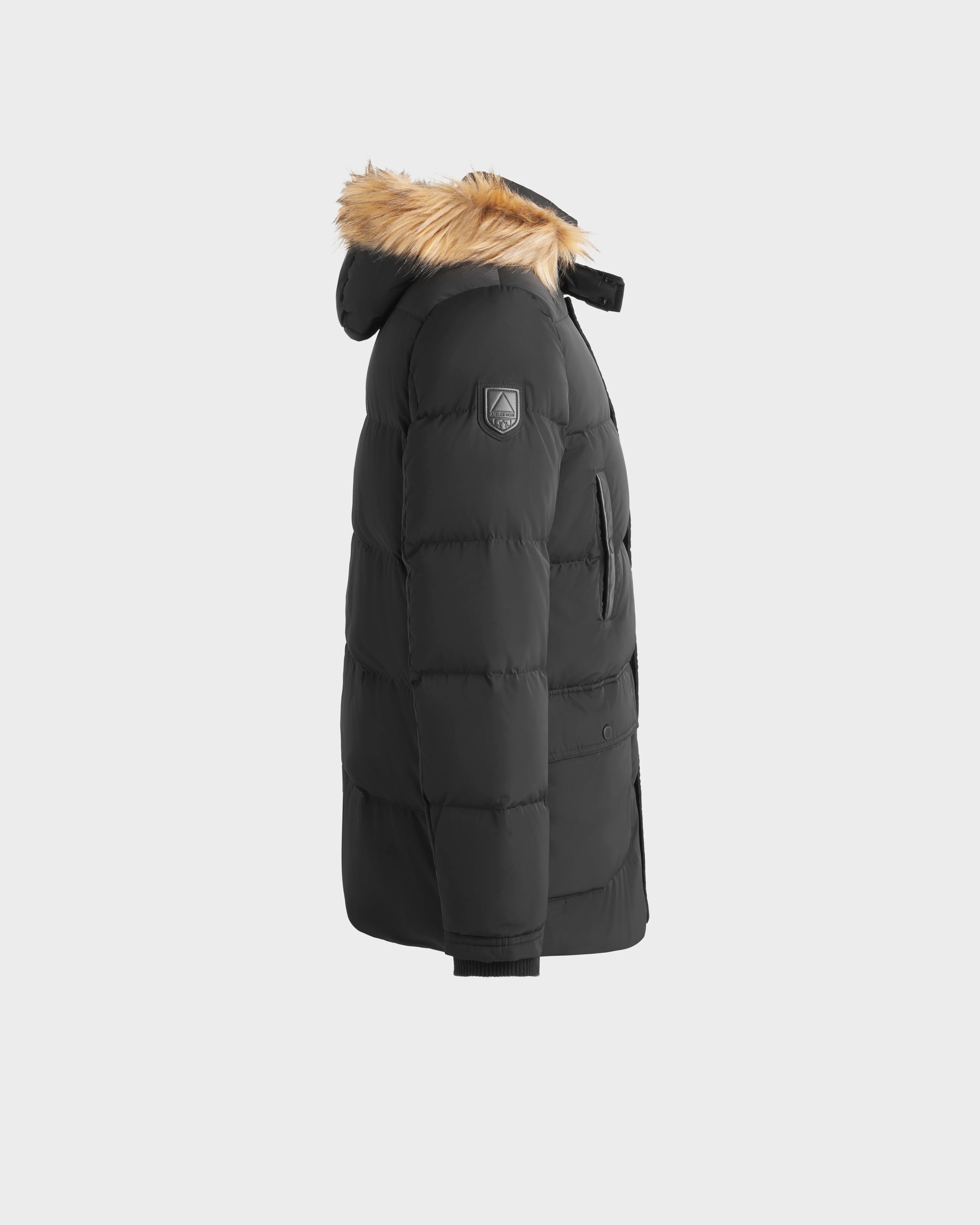CABE MEN'S DOWN PARKA WITH FAUX FUR