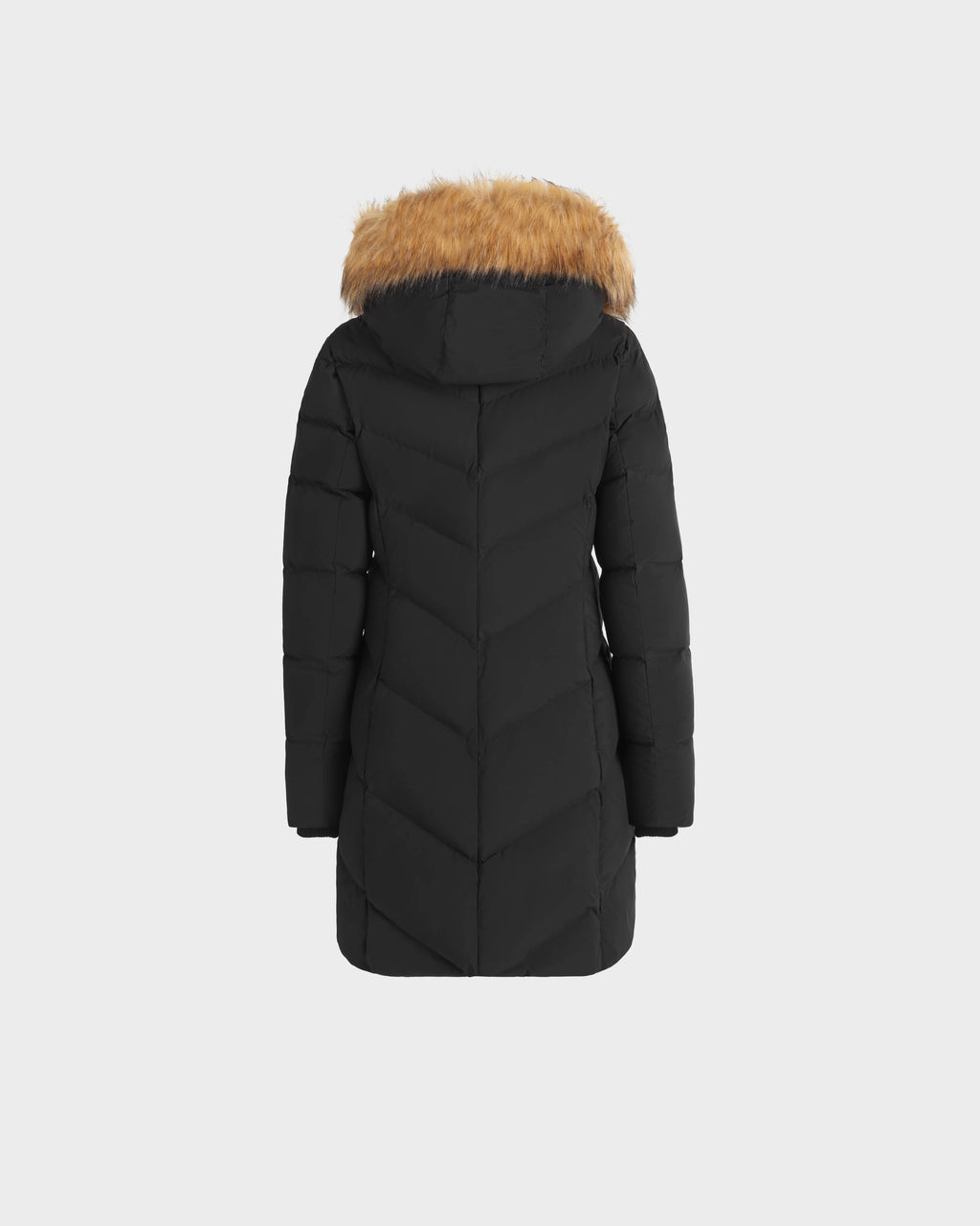 MALIN WOMEN'S MATTE DOWN PUFFER WITH FAUX FUR