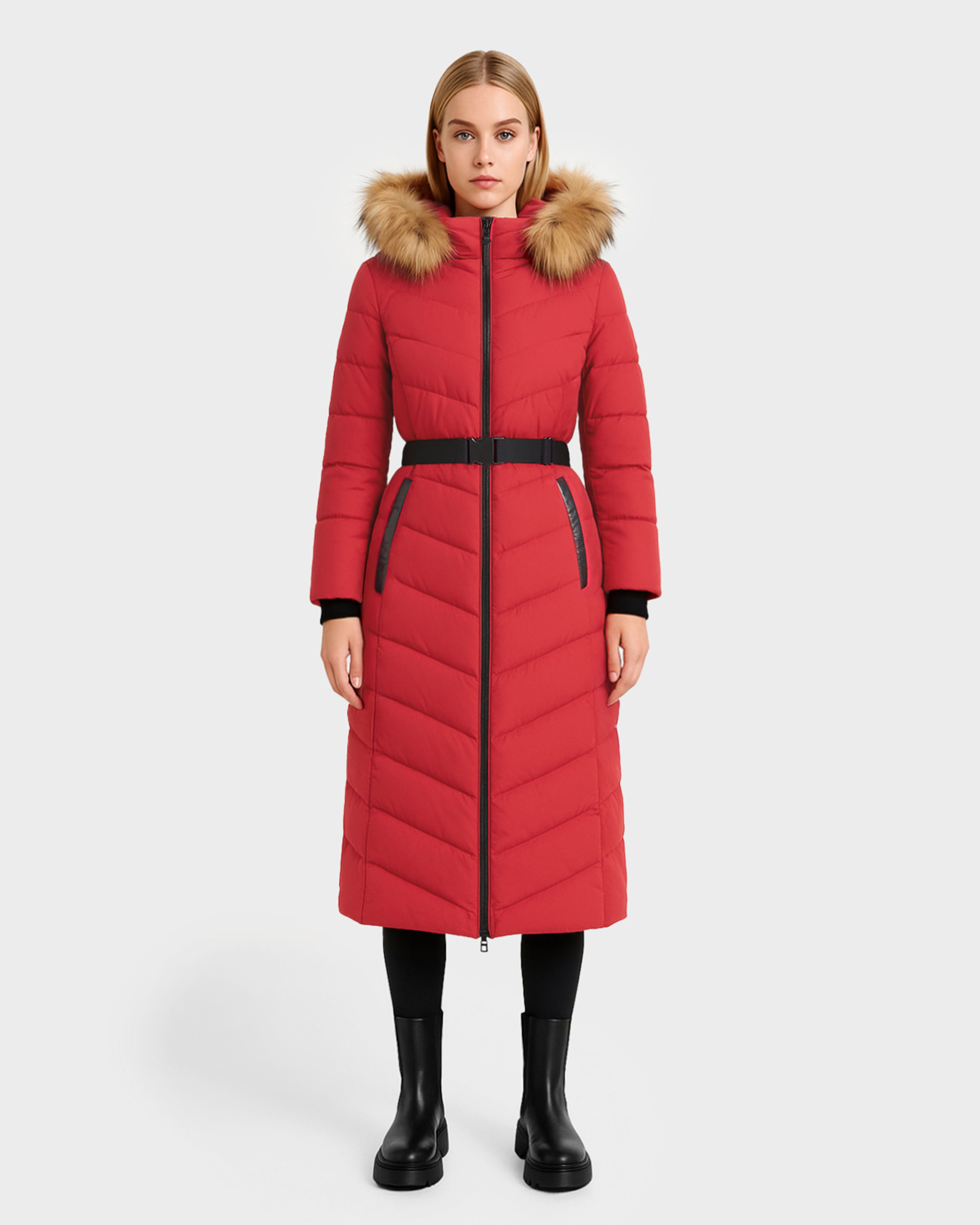 MYLA WOMEN'S LONG QUILTED DOWN PUFFER