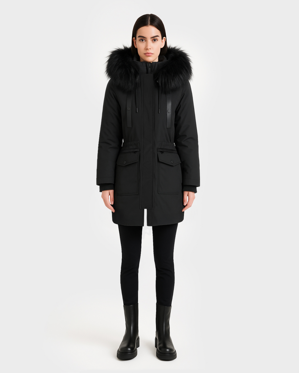 SUNDANCE WOMEN'S DOWN PARKA WITH FAUX FUR BY ATELIER NOIR