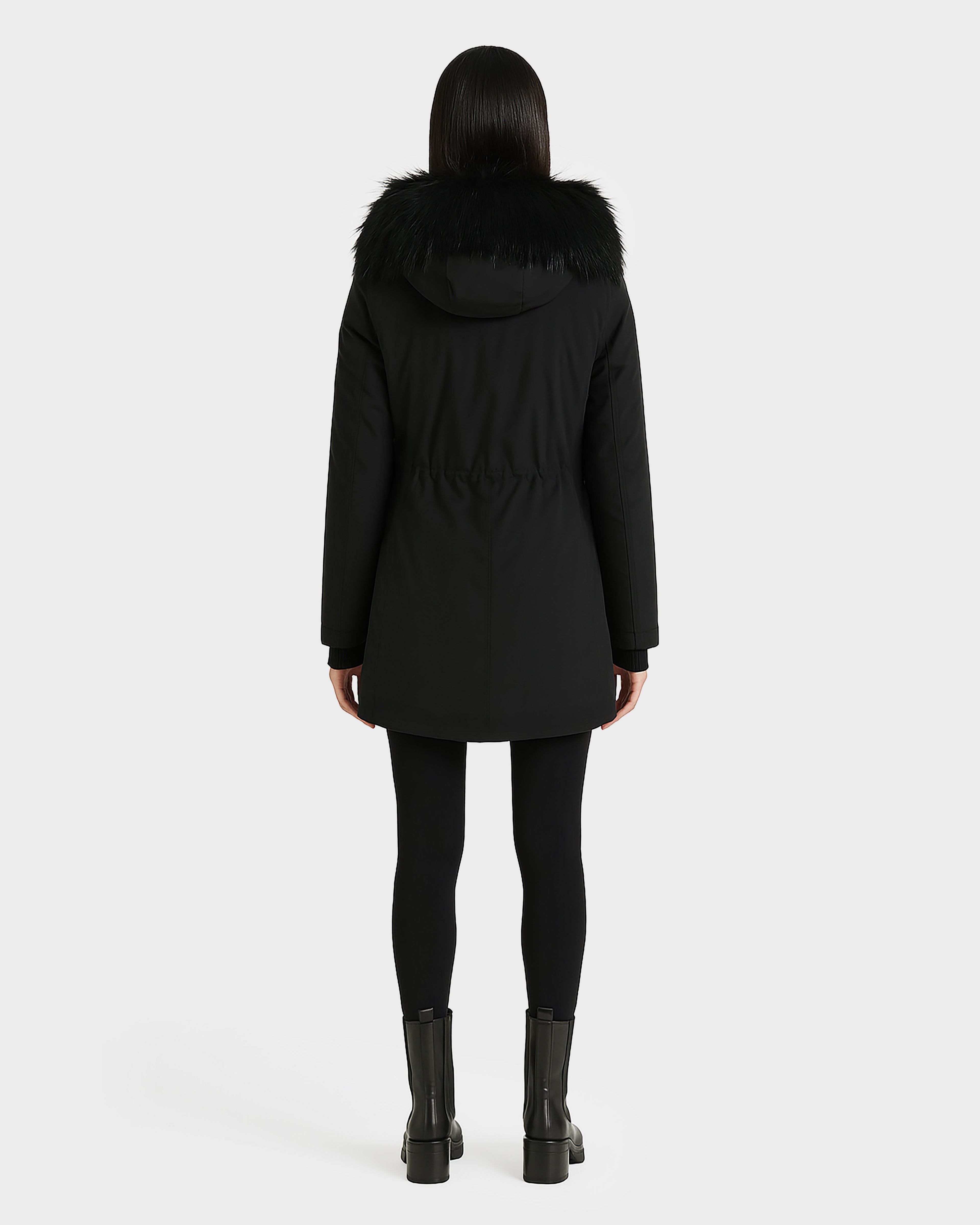 SUNDANCE WOMEN'S DOWN PARKA WITH FAUX FUR BY ATELIER NOIR