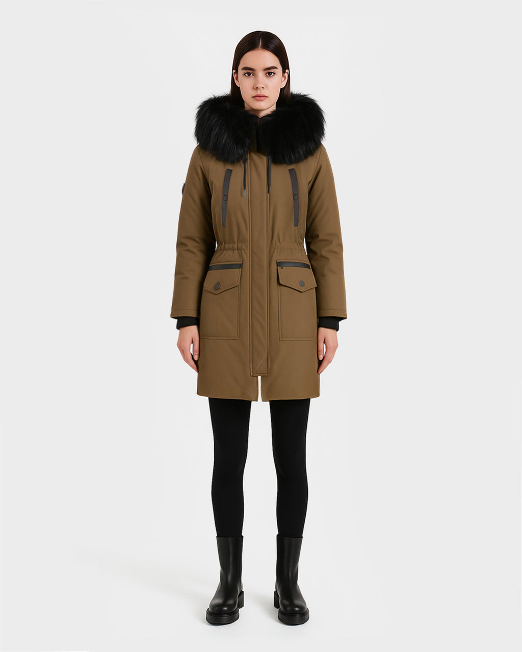 SUNDANCE WOMEN'S DOWN PARKA WITH FAUX FUR BY ATELIER NOIR