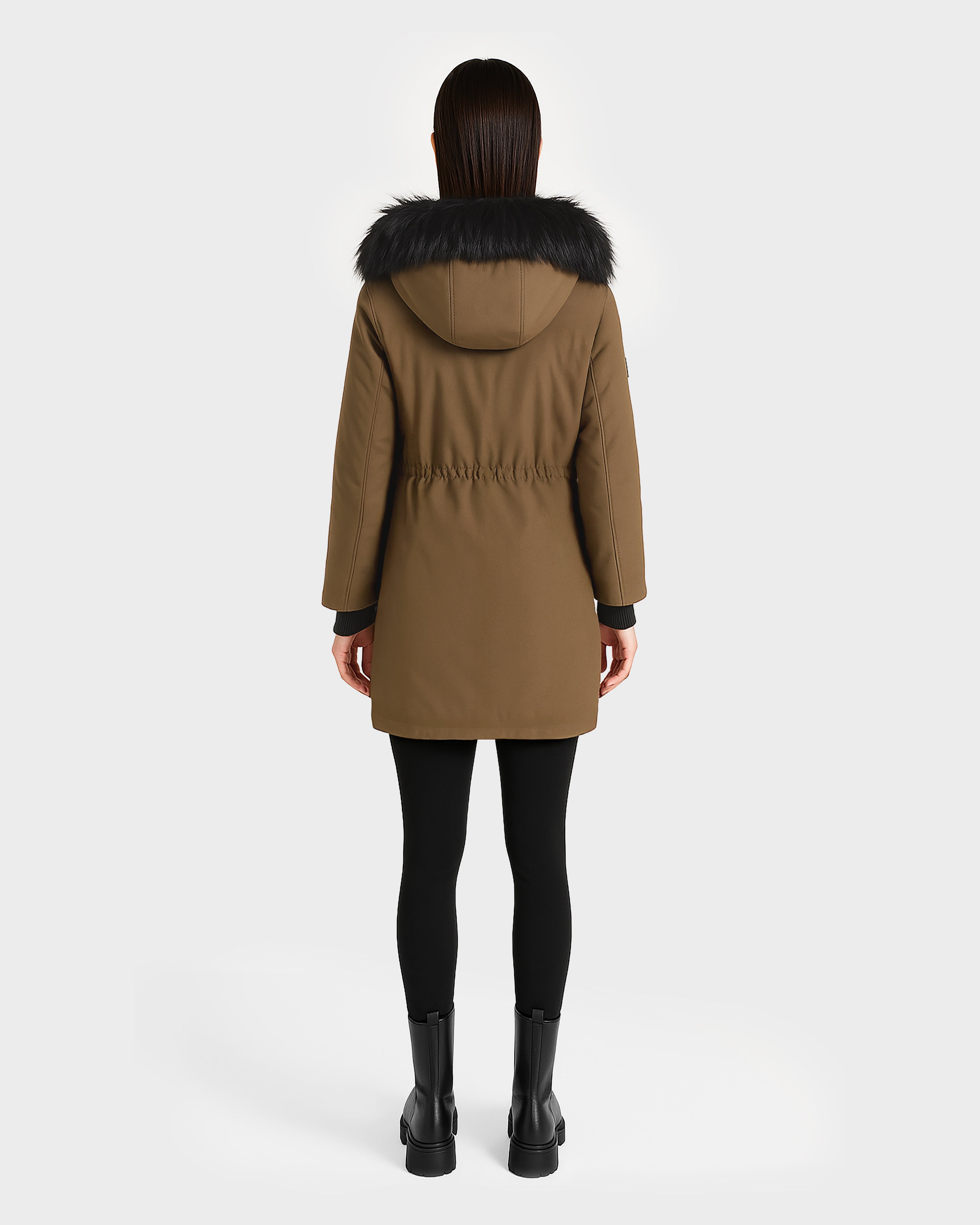SUNDANCE WOMEN'S DOWN PARKA WITH FAUX FUR BY ATELIER NOIR