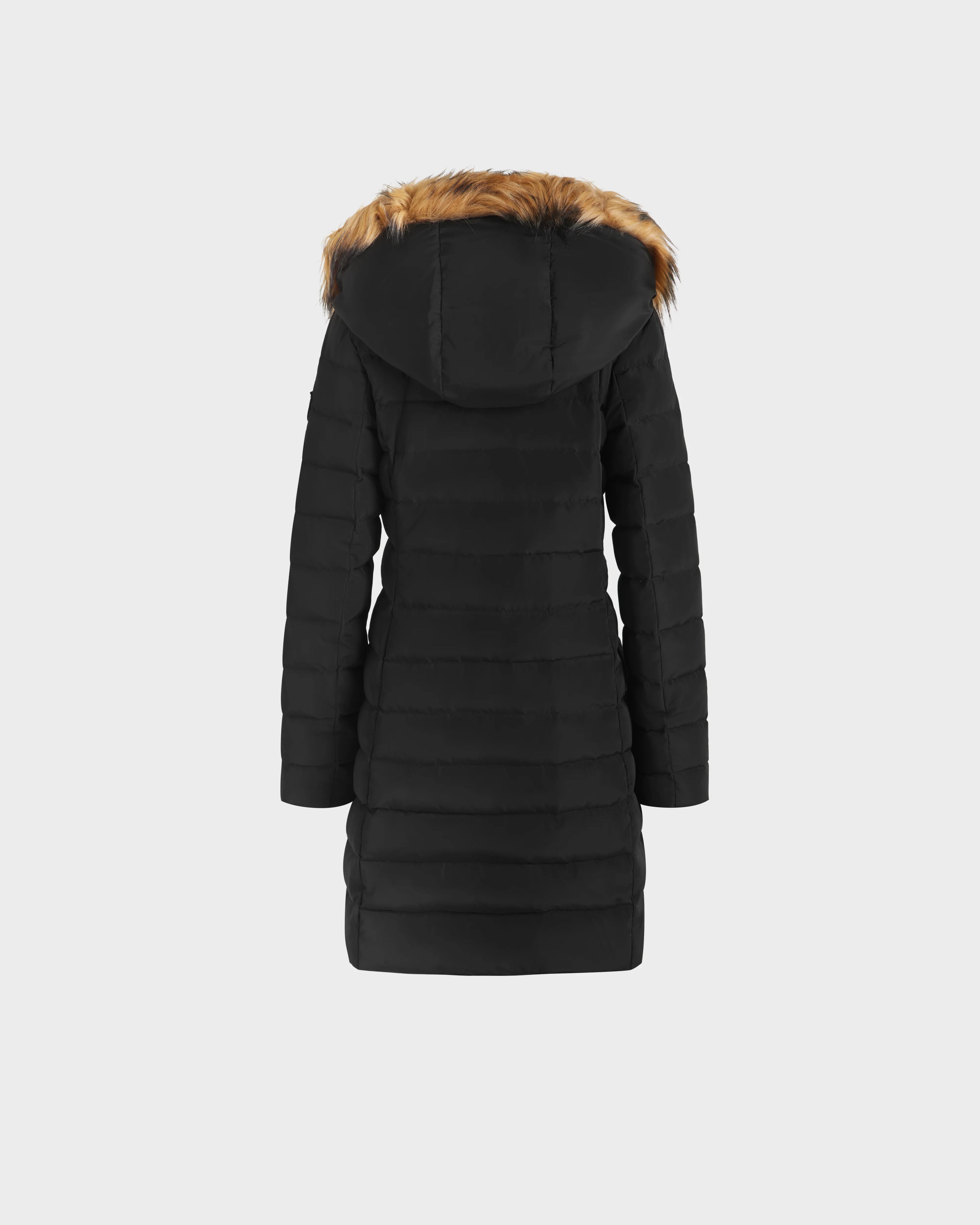 TELLURIDE WOMEN'S QUILTED DOWN PUFFER WITH FAUX FUR