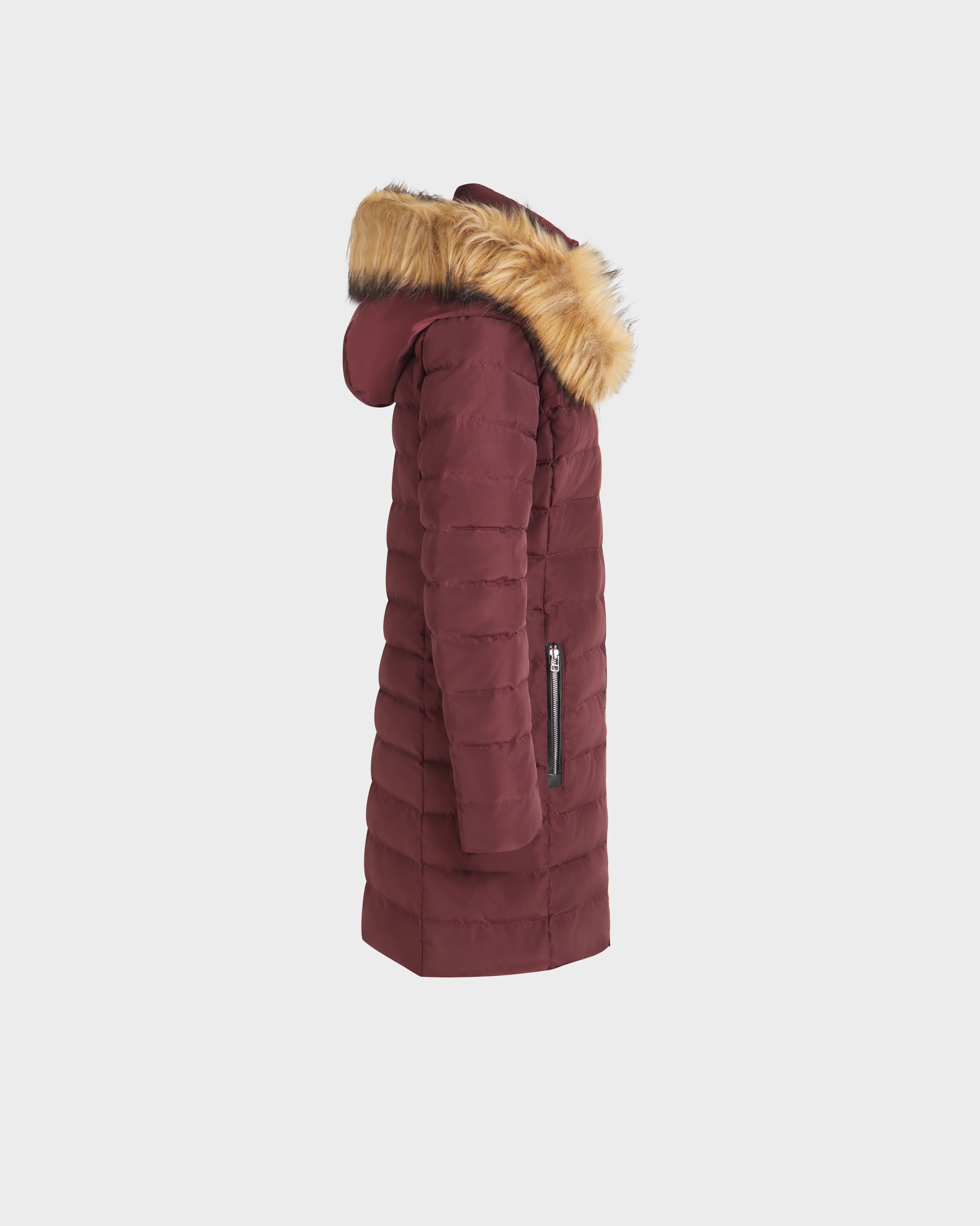 TELLURIDE WOMEN'S QUILTED DOWN PUFFER WITH FAUX FUR